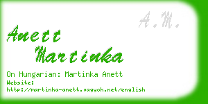 anett martinka business card